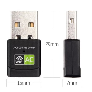 دانگل وای فای (کارت شبکه بی سیم) دو باند USB مدل AC600